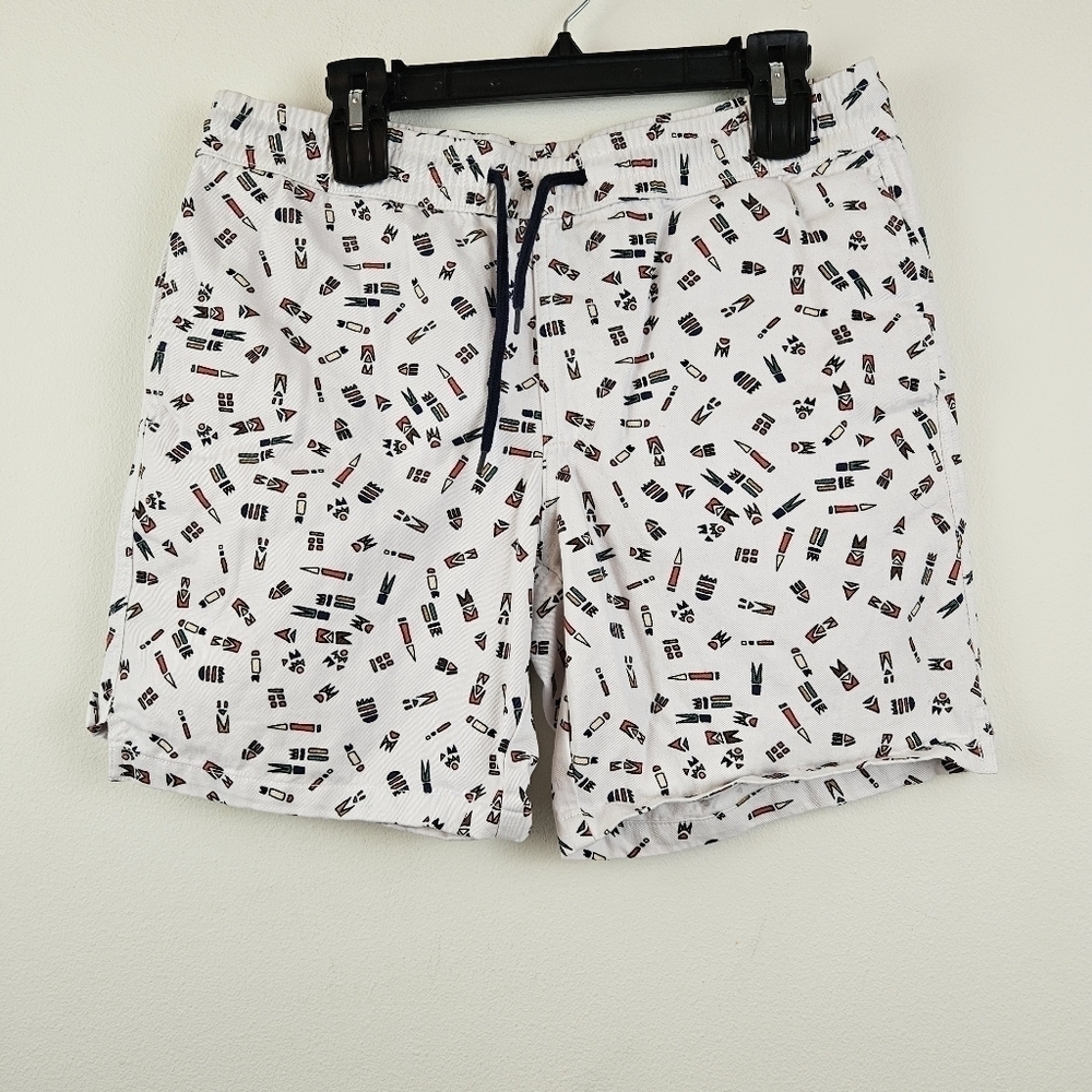 ZIPCODE Men's abstract Print Cotton Shorts Size Medium